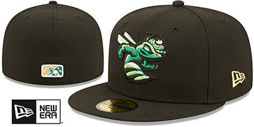 GreenJackets 'MILB ONFIELD ALT 2' Black Fitted Hat by New Era