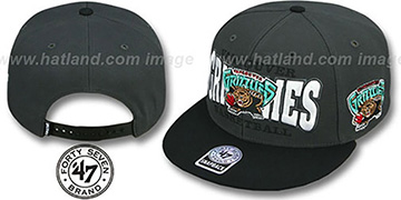 Grizzlies FIRST CLASS SNAPBACK Grey-Black Hat by Twins 47 Brand