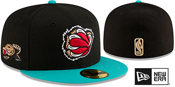 Grizzlies 'NBA CLASSIX' Black-Teal Fitted Hat by New Era