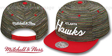 Hawks KNIT-WEAVE SNAPBACK Multi-Red Hat by Mitchell and Ness