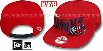 Hawks TEAM-HERO SNAPBACK Red Hat by New Era