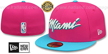 Heat MIAMI VICE Beetroot-Blue Fitted Hat by New Era