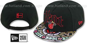 Heat 'STAIN GLASS SNAPBACK' Black Hat by New Era