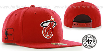 Heat SURE-SHOT SNAPBACK Red Hat by Twins 47 Brand