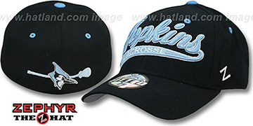 Hopkins 'SWOOP LACROSSE' Black Fitted Hat by Zephyr