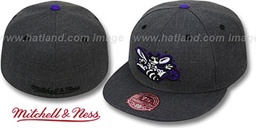 Hornets GREY HEDGEHOG Fitted Hat by Mitchell and Ness