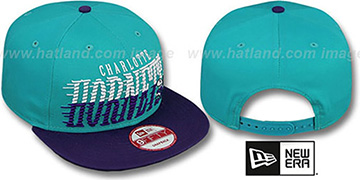 Hornets SAILTIP SNAPBACK Teal-Purple Hat by New Era