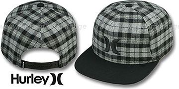 Hurley 'ICON PLAID SNAPBACK' Black Hat