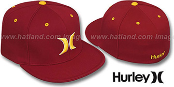 Hurley 'THE MINORS FLEXFIT'  Burgundy Hat