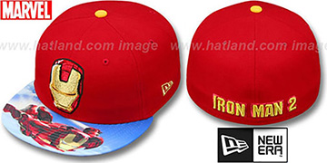 Iron Man 2 'HI-RES VIZA PRINT' Red Fitted Hat by New Era