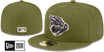 IronPigs THEME NIGHT Olive Fitted Hat by New Era