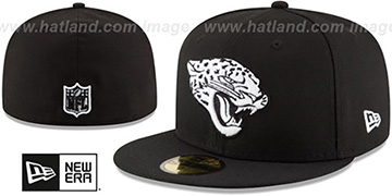 Jaguars NFL TEAM-BASIC Black-White Fitted Hat by New Era