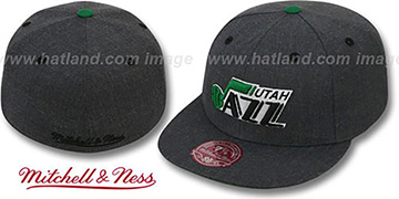 Jazz GREY HEDGEHOG Fitted Hat by Mitchell and Ness