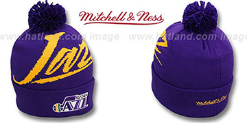 Jazz 'VICE BEANIE' Purple by Mitchell and Ness