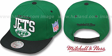 Jets 2T TEAM ARCH SNAPBACK Adjustable Hat by Mitchell and Ness