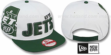 Jets 'BIGSIDE A-FRAME SNAPBACK' White-Green Hat by New Era