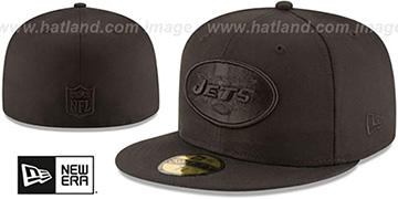 Jets NFL TEAM-BASIC BLACKOUT Fitted Hat by New Era