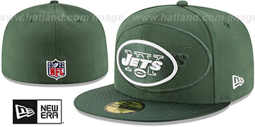 Jets STADIUM SHADOW Green Fitted Hat by New Era