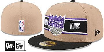 Kings '2024 NBA DRAFT' Camel-Black Fitted Hat by New Era