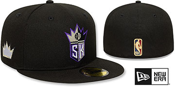 Kings NBA CLASSIX Black Fitted Hat by New Era