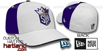 Kings PINWHEEL White-Purple Fitted Hat by New Era