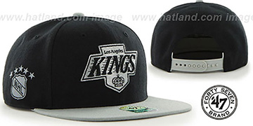 Kings 'SURE-SHOT SNAPBACK' Black-Grey Hat by Twins 47 Brand