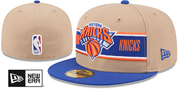 Knicks '2024 NBA DRAFT' Camel-Royal Fitted Hat by New Era