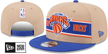 Knicks 2024 NBA DRAFT SNAPBACK Camel-Royal Hat by New Era