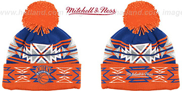 Knicks HWC GEOTECH Knit Beanie by Mitchell and Ness