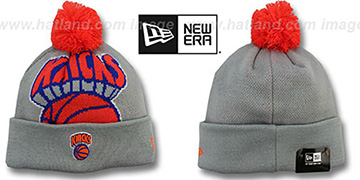 Knicks HWC-BIGGIE Grey Knit Beanie Hat by New Era