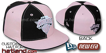 Knicks PINWHEEL Black-Pink Fitted Hat by New Era