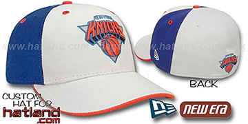 Knicks 'PINWHEEL' White-Royal Fitted Hat by New Era