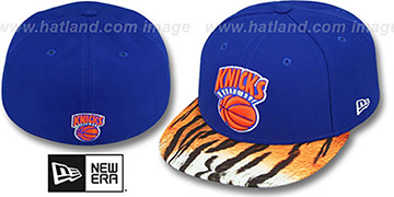 Knicks REAL TIGER VIZA-PRINT Royal Fitted Hat by New Era