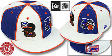 Knicks 'RETROMAN DOUBLE WHAMMY' White-Royal Fitted Hat