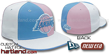 Lakers PINWHEEL Columbia-Pink-White Fitted Hat by New Era