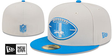 Lions '2024 HISTORIC SIDELINE' Stone-Blue Fitted Hat by New Era