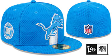 Lions '2024 NFL SIDELINE' Blue Fitted Hat by New Era