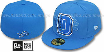 Lions NFL FELTN Blue Fitted Hat by New Era