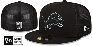 Lions 'TEAM-BASIC TRUCKER' Black-White Fitted Hat by New Era