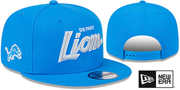 Lions TEAM-SCRIPT SNAPBACK Blue Hat by New Era