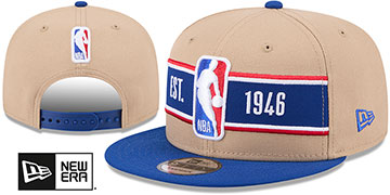 Logoman '2024 NBA DRAFT SNAPBACK' Camel-Royal Hat by New Era