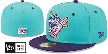 Louisville Bats THEME NIGHT Teal-Purple Fitted Hat by New Era