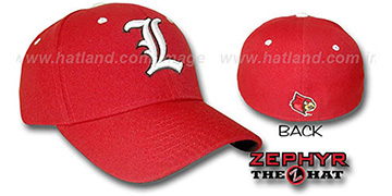 Louisville DH Fitted Hat by ZEPHYR - red