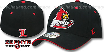 Louisville 'DHS' Black Fitted Hat by Zephyr