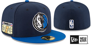 Mavericks '2024 FINALS' Navy-Royal Fitted Hat by New Era