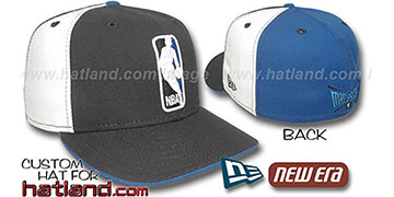 Mavericks LOGOMAN Black-White-Royal Fitted Hat by New Era