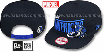 Mavericks TEAM-HERO SNAPBACK Navy Hat by New Era