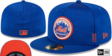 Mets 2024 ONFIELD CLUBHOUSE Heather Royal Fitted Hat by New Era