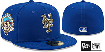 Mets 'BOTANICAL SIDE-PATCH' Royal Fitted Hat by New Era