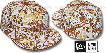 Mets SPLATTER White-Orange Fitted Hat by New Era